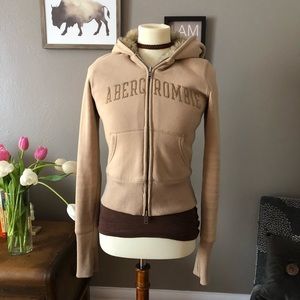 Abercrombie & Fitch Faux fur lined hoodie